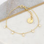 Gold Plated And Crystal Sequin Personalised Bracelet, thumbnail 2 of 4