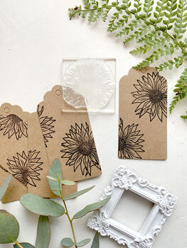 Gerbera Flower Clear Rubber Stamp, 3 of 7