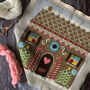 Cross Stitch Gingerbread House Craft Kit, thumbnail 1 of 2