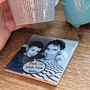 Daddy And Child Personalised Speech Bubble Ceramic Coaster Tile, thumbnail 3 of 4