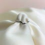 Sterling Silver Pointed Band Adjustable Ring, thumbnail 4 of 4