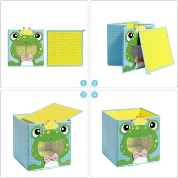 Set Of Three Storage Boxes Toy Organisers Bins Cubes, 8 of 8