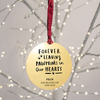 Personalised Remembrance Pet Christmas Bauble By Ellie Ellie ...