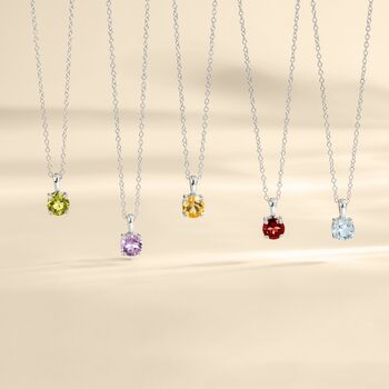 Lavender Amethyst Solitaire Pendant Necklace In Silver And Gold, 9 of 11