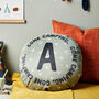 Personalised Round Alphabet Cushion, thumbnail 3 of 4