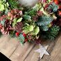 Christmas Fresh Hydrangea And Berry Wreath, thumbnail 9 of 11