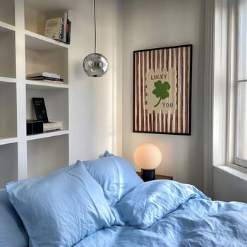 Lucky You Striped Wall Art Print, 7 of 8