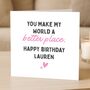 Personalised Better Place Birthday Card For Girlfriend Or Partner, thumbnail 1 of 7