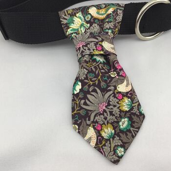 Handcrafted Pet Collar Neck Tie In Liberty Print, 3 of 8
