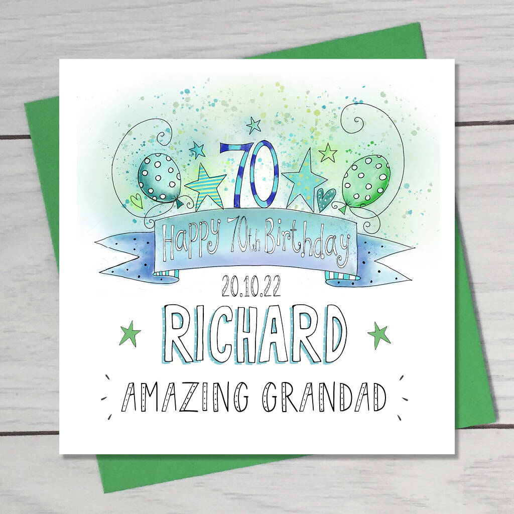 Happy 70th Birthday Card, 1 of 2