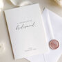 Luxury 'Letter To My Bridesmaid On My Wedding Day' Card, Elegant Calligraphy Design, thumbnail 1 of 7