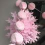 Honeycomb Paper Ball Garland Pinks And Red, thumbnail 5 of 8