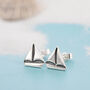 Silver Sail Boat Studs, thumbnail 1 of 6