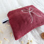 Embroidered Linen Bows Purse, thumbnail 7 of 8