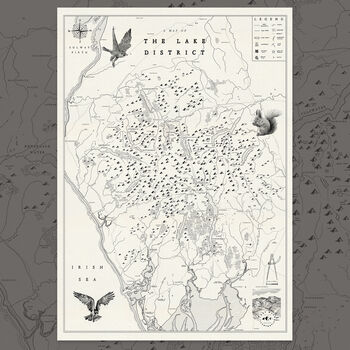 Personalised Lake District Illustrated Map, 5 of 11