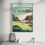 Pebble Beach Golf Course Poster – Golf Wall Art Print | Gift For Golfers, Dad, Husband, Golf Gift For Him, thumbnail 1 of 2