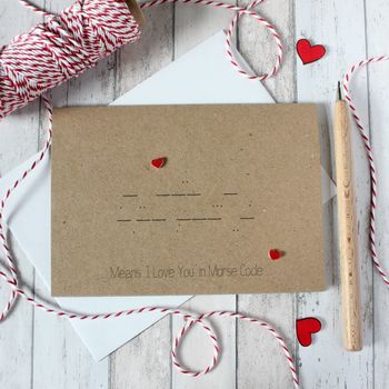 I Love You, Morse Code Anniversary Card, Valentine, 4 of 5