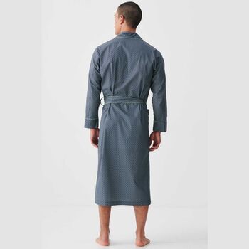 Men's 'Geometric Moorland' Crisp Cotton Robe, 4 of 6