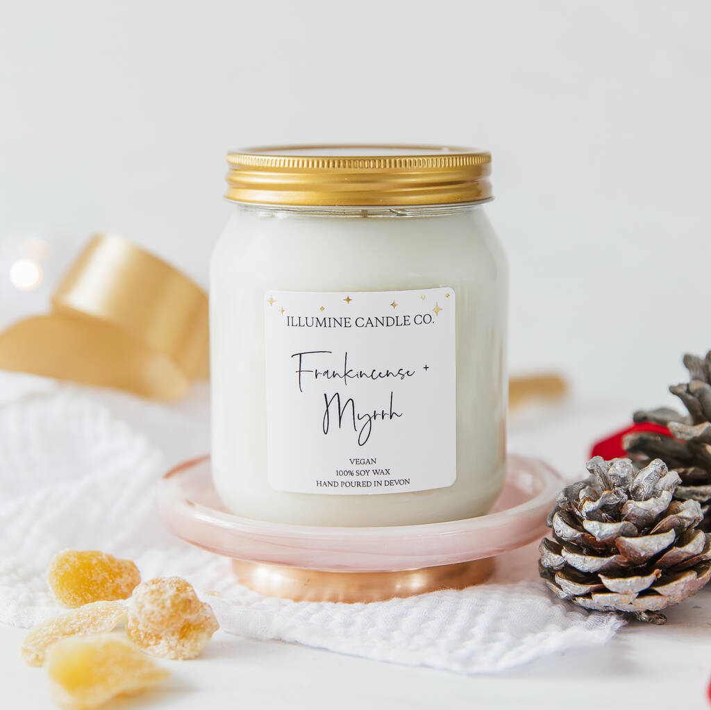 Frankincense And Myrrh Soy Wax Candle By Illumine Candle Co.