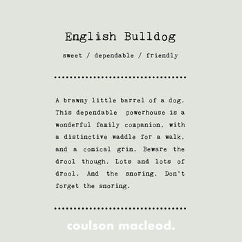 Funny English Bulldog Silhouette Dog Card, 2 of 6