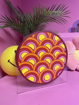 Retro Pattern Vinyl Lp Record Holder, 5 of 6
