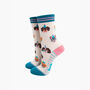 Party Dogs Bamboo Socks In Cream, thumbnail 1 of 4