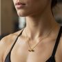 Personalised Gold Coloured Dumbbell Pendant Necklace, thumbnail 12 of 12