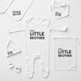 Personalised Little Brother Babygrow Gift Set, thumbnail 3 of 3