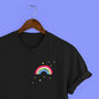 Personalised Printed And Embroidered Rainbow T Shirt, thumbnail 1 of 2