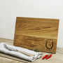 Lucky Horseshoe Personalised Oak Board, thumbnail 2 of 4