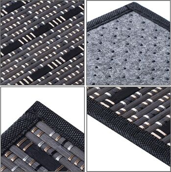 Set Of Six Black Bamboo Placemats, 6 of 7