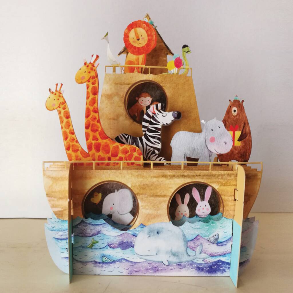 Noah's Ark 3D Card With Friendly Animals, 1 of 3