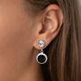 Jet Black Swarovski Crystal Snow Drop Earrings, thumbnail 6 of 6
