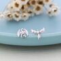 Mismatched Dragon And Phoenix Stud Earrings In Sterling Silver, thumbnail 4 of 10