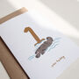 One Today Otter First Birthday Card, thumbnail 1 of 5