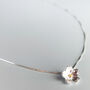Sterling Silver Sakura Flower Pendant Necklace, thumbnail 1 of 6