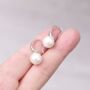 Genuine Freshwater Pearl Drop Hook Earrings, thumbnail 1 of 7