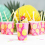 Colourful Pineapple Tropical Party Cups, thumbnail 2 of 3
