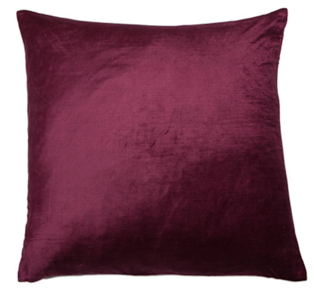 feather filled velvet cushions by lime tree london