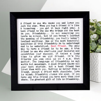 Friendship Quotes Gift Print, Best Friend Gift, 2 of 8