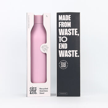 Circular And Co 1 L Stainless Steel Water Bottle Dusk Pink, 2 of 7