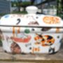 Lidded Butterdish In Cats And Kittens Design, thumbnail 4 of 7