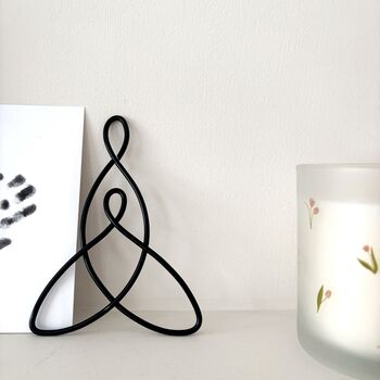 Mother And Daughter Celtic Knot Wire Sculpture, 3 of 4