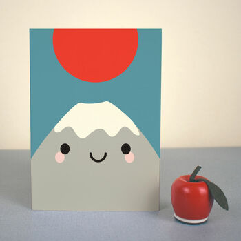 Mt Fuji San Kawaii Greetings Card, 3 of 4