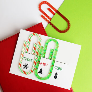 Christmas Acrylic Jumbo Paperclip Set, 2 of 7