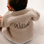 Personalised Taupe Knitted Cardigan, thumbnail 3 of 11
