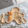 Personalised Gingerbread Bamboo Christmas Plate Set, thumbnail 1 of 5