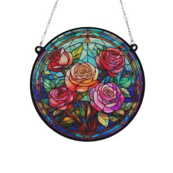 Roses Stained Glass Effect Suncatcher, 5 of 5