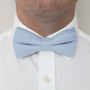 Wedding Handmade 100% Brushed Cotton Tie In Light Blue, thumbnail 6 of 10