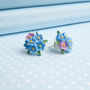 Forget Me Not Posy Stud Or Clip On Earrings, thumbnail 1 of 3
